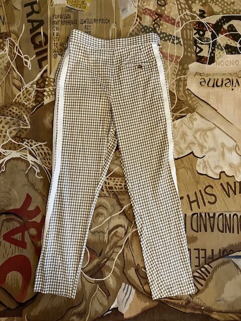 PRE-LOVED Rare Alcoholic Gingham Side Striped Trousers - Boheme Clothing