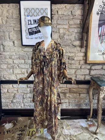 NEW Andreas Kronthaler Rare Hair Print Rihana Kaftan Dress A/W 2018-19 Unisex