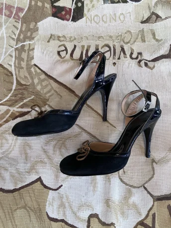 Worn Once Ankle Strap Sling Back Shoes